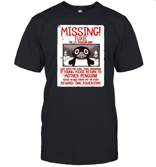 Missing Tuxie The Li'l Penguin Baby Shirt