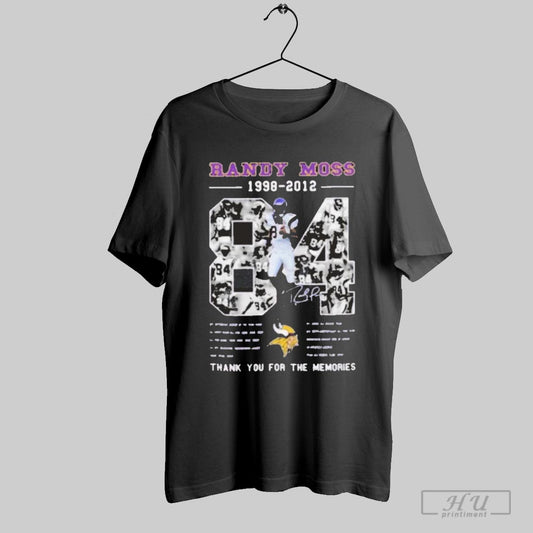Randy Moss Minnesota Vikings 1998 2012 Thank You For The Memories Signature Shirt