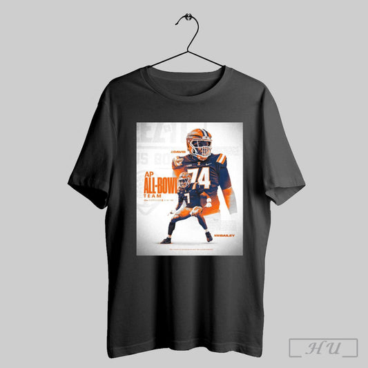 Poster Illinois Fighting Illini Football Jc Davis And Matthew Bailey Ap All Bowl Team Only School In The Nation To Have Two Players Honored T Shirt