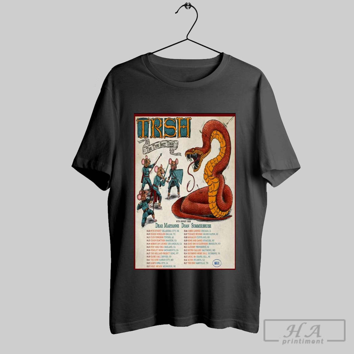 Poster Trsh The Type Shit Tour 2025 With Support From Dear Maryanne Doan Summerbruise T Shirt