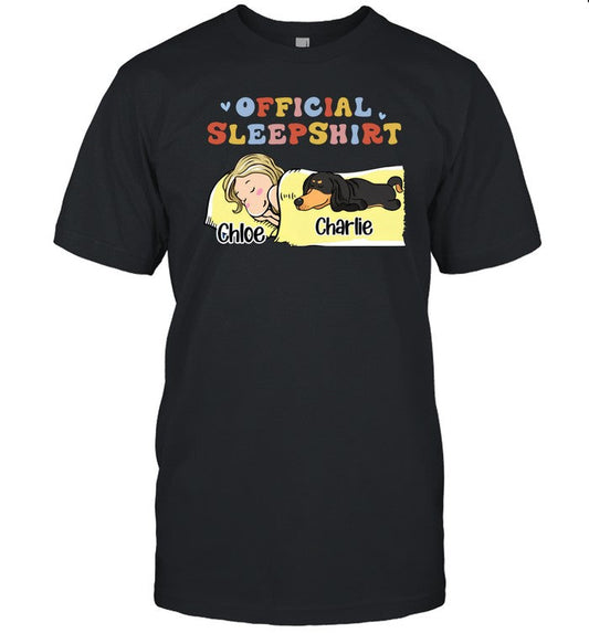 Doggovinci Store Sleep Shirt- Woman & 1-3 Dogs Shirt