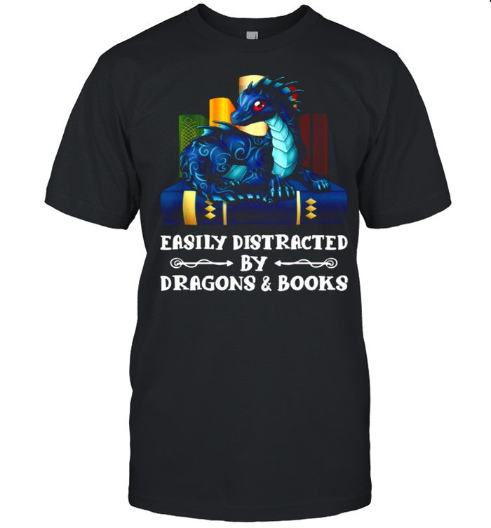 Easily Distracted By Dragons and Books shirt_1