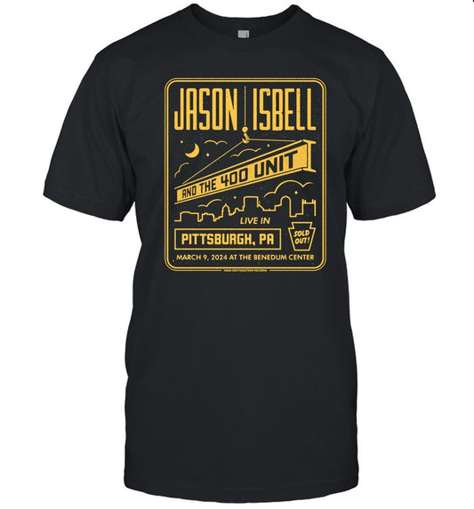 Jason Isbell And The 400 Unit Event Pittsburgh, PA March 9, 2024 T-Shirt