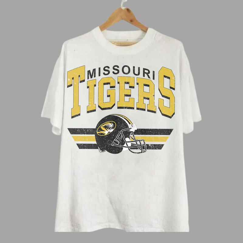 Missouri Tigers Vintage Football NCAA Sweatshirt - Tshirt - Hoodie, University of Missouri Unisex Football NCAA Shirt, Unisex Vintage NCAA Shirt, Classic Football Shirt, Gifts For Football Fan Sport, Cotton, Sweatshirt, Casual Clothes