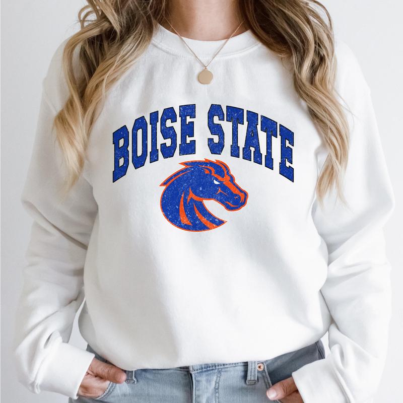 Boise State Broncos Vintage Football NCAA Trendy Sweatshirt, Boise State University Unisex Football NCAA Shirt, Gift For Men, Gift For Girls, Crewneck, Cotton, Sweaters, Pullover