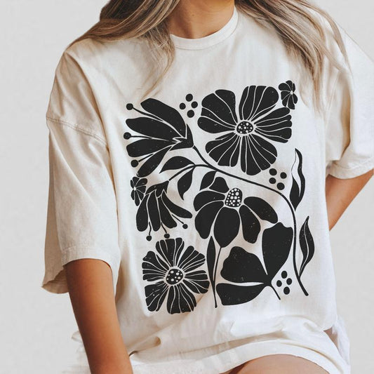 WildFlowers Shirt, Wild Flower Tshirt, Comfort Shirts for Women, Boho Floral Shirt for Her, Vintage Botanical Tee, Gifts For Her, Pastel Floral Nature T-Shirt, Flowers Lover Shirt, Garden Lover Tee, Ladies Shirts, Gifts for Women, Gift for Mom, Women Top