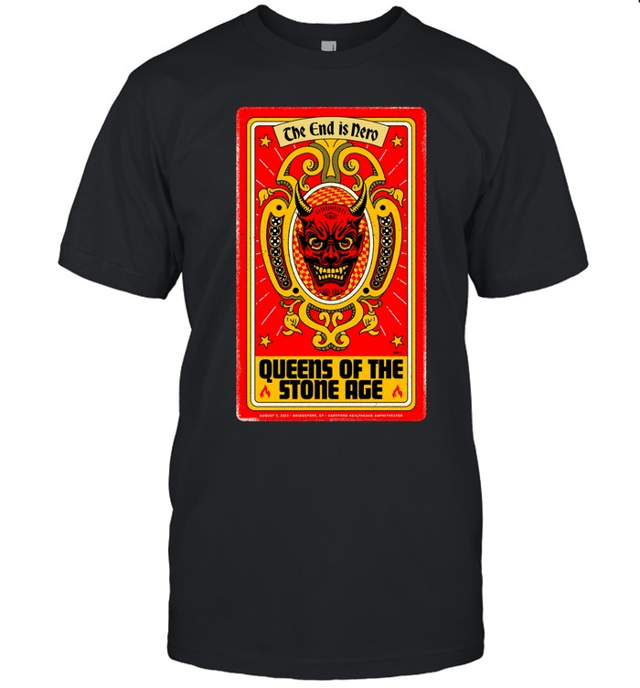 Poster Queens Of The Stone Age Bridgeport, CT Event 2023 T-Shirt