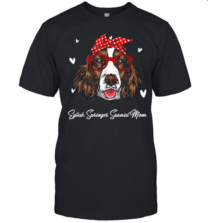 Eglish Springer Spaniel Mom Leopard Print Dog Lovers Mother shirt_1