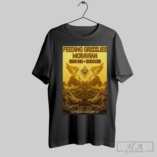 Poster Feeding Grizzlies With Moravian The Pyramid Scheme On Jan 25 2025 Grand Rapids Mi T Shirt