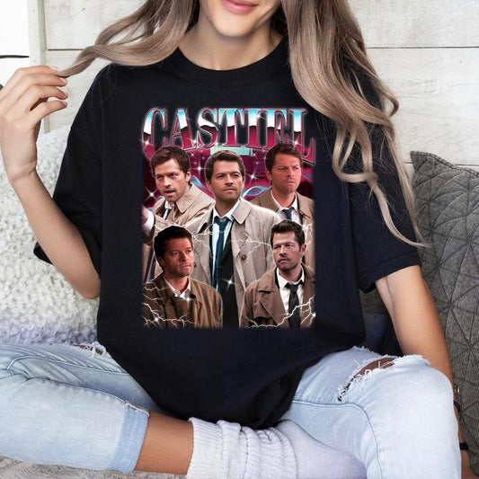 Castiel T Shirt, Vintage Castiel  T Shirt, Gift For Woman and Man Unisex T-Shirt Sweatshirt HoodieQuotes
