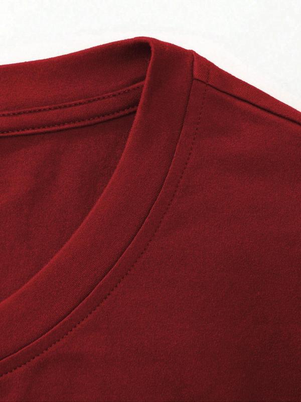 Men's Letter Print Round Neck Tee, Regular Fit Fashion Casual Short Sleeve T-shirt for Summer, Graphic Tees, Men's Streetwear Clothes for Daily Wear