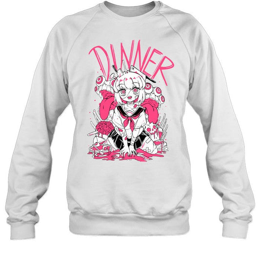 Dinner Anime Sweatshirt PastelMelon