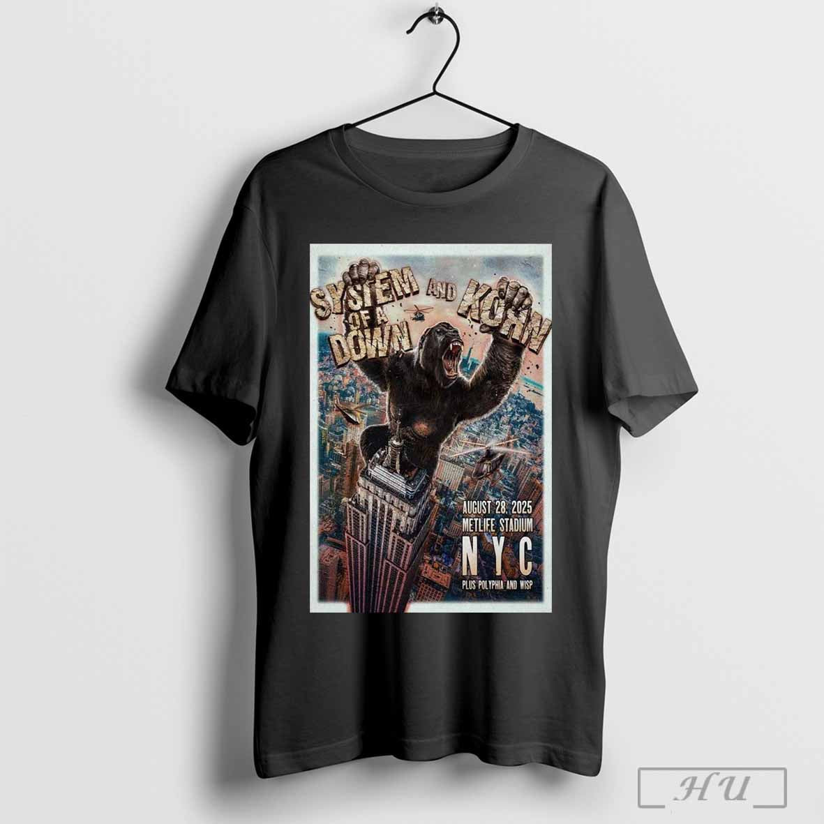 Poster System Of A Down And Kohn East Rutherford Nj August 28 2025 T Shirt