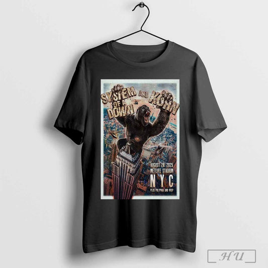 Poster System Of A Down And Kohn East Rutherford Nj August 28 2025 T Shirt