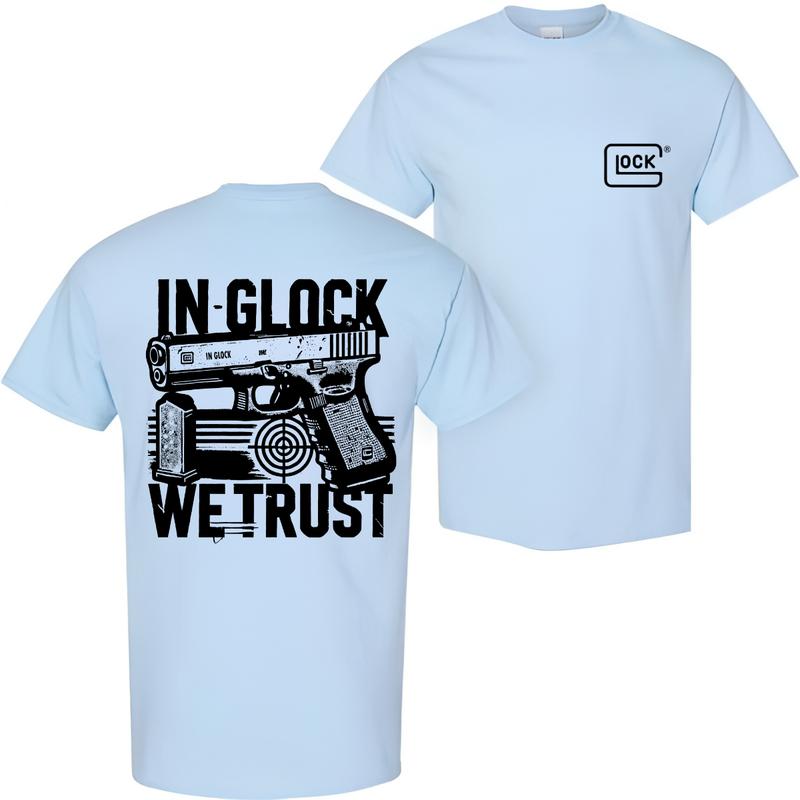 In Glock We Trust T-shirt, Double Sided Tee, Glock Tee, Men's Cotton Top - Classic