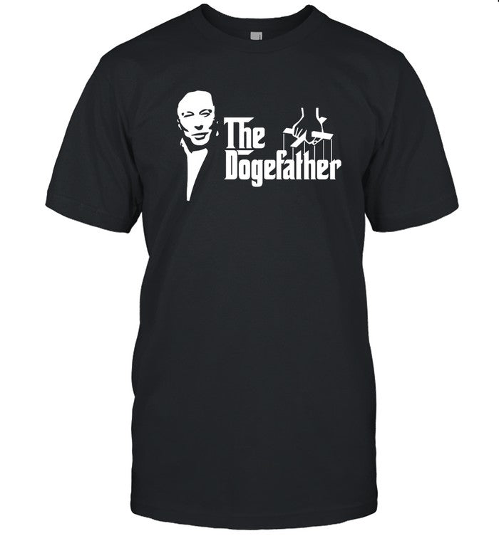 Elon Musk The DogeFather Dogecoin Doge HODL on the Moon Crypto Meme t shirt