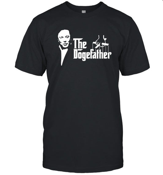 Elon Musk The DogeFather Dogecoin Doge HODL on the Moon Crypto Meme t shirt
