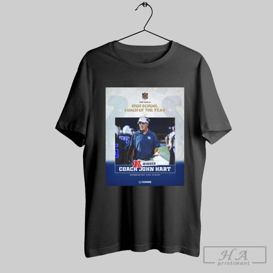 Poster Don Shula High School Coach Of The Year 2024 Afc Winner Coach John Hart Brownsburg High School T Shirt