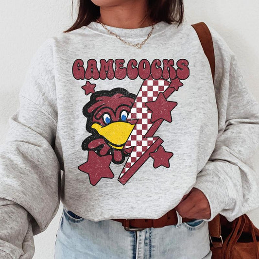South Carolina Gamecocks Vintage Football NCAA Sweatshirt, University of South Carolina Vintage Sweatshirt, Unisex Vintage Sweatshirt NCAA, Classic Sport Sweatshirt, Gifts For Football Fan Sport, Cotton, Women