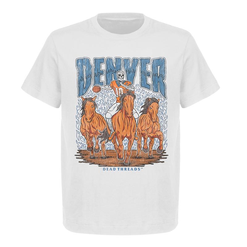 Vintage Denver Football Graphic T-Shirt - Gildan 5000 Heavy Cotton for Men & Women - Perfect for American Football Fans