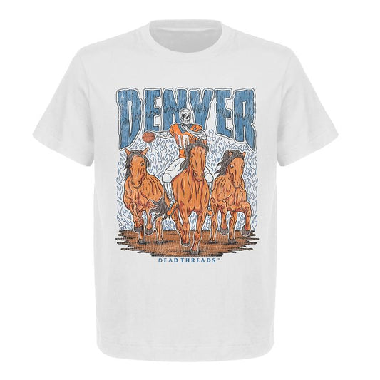 Vintage Denver Football Graphic T-Shirt - Gildan 5000 Heavy Cotton for Men & Women - Perfect for American Football Fans