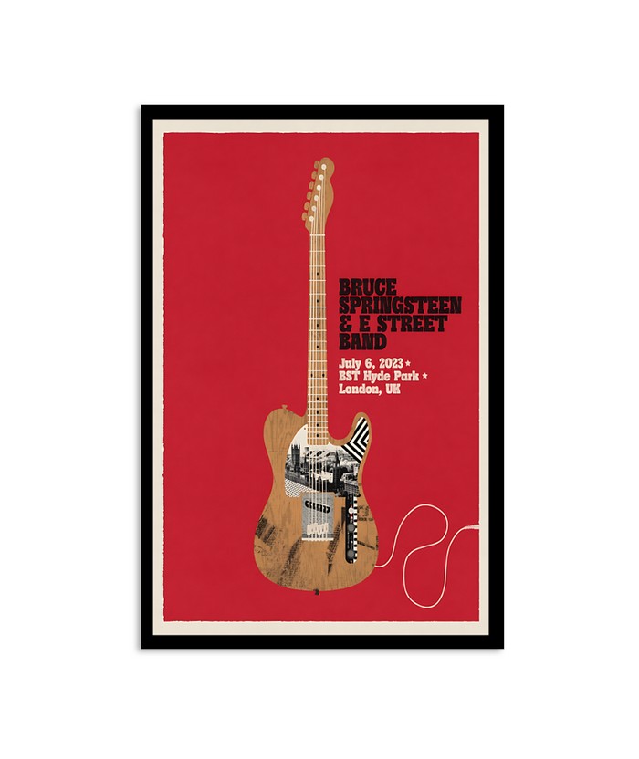 July 6th Bruce Springsteen and the E-Street Band World Tour 2023 BST Hyde Park London UK Poster