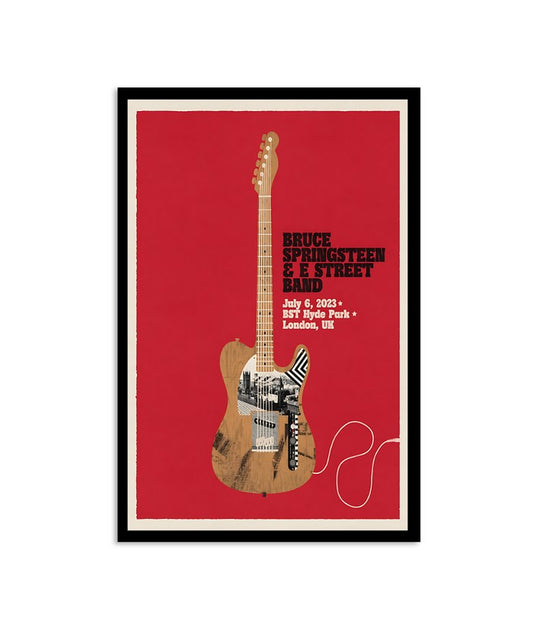July 6th Bruce Springsteen and the E-Street Band World Tour 2023 BST Hyde Park London UK Poster