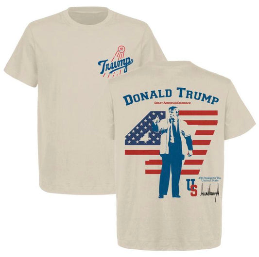 Donald Trump Dodg ers 2024 Shirt/Hoodie/Sweatshirt, Retro Crewneck, Cotton, Menswear Tops