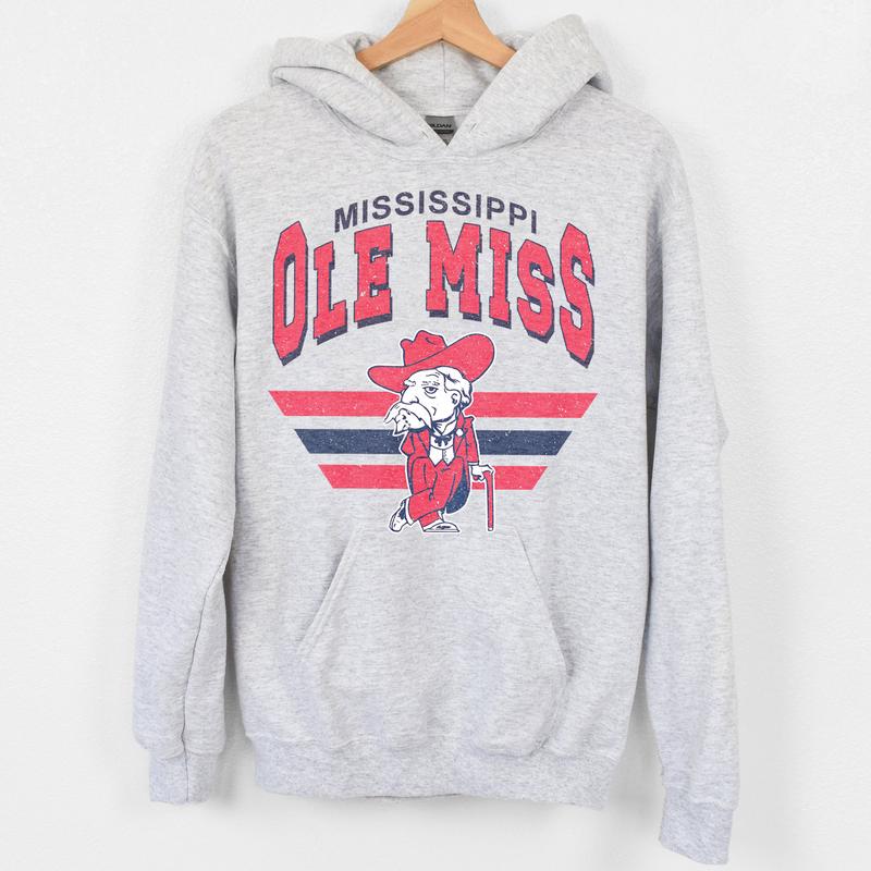 Ole Miss Rebels Vintage NCAA Sweatshirt, Unisex Rebels Football Shirt, Classic Sport Hoodie for Football Fans, Cotton T-Shirt, Hoodie Sweatshirt