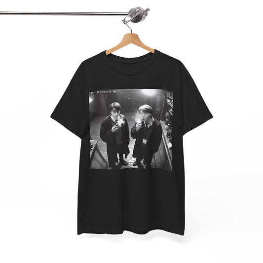 Harry and Ron Smoking T-Shirt, Potter Shirt, Wizarding Fan Shirt, Potterhead Christmas Birthday Gift Potter Book Funny 90s Vintage Meme Shirt Crewneck Shortsleeve