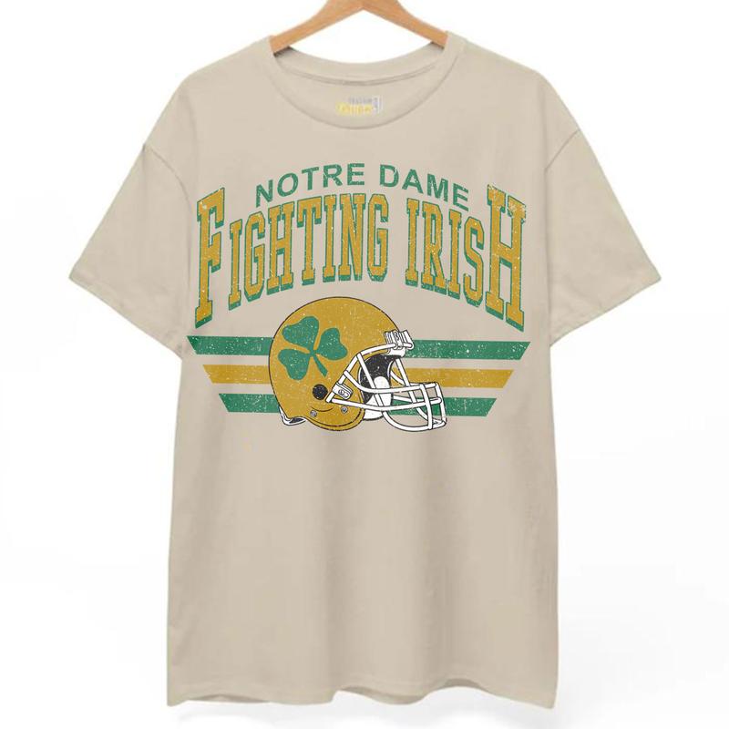 Notre Dame Fighting Irish Vintage NCAA Sweatshirt, Unisex Notre Dame Football Shirt, Classic Sport Hoodie, Fans Gift, Cotton T-Shirt, Clothes