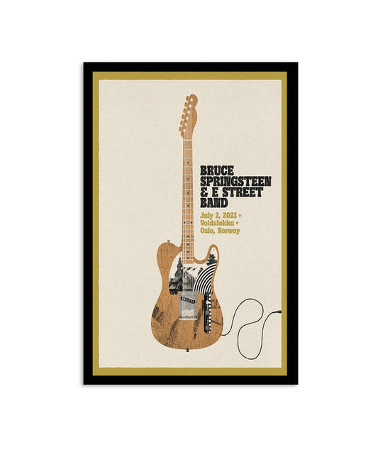 Poster Bruce Springsteen & E Street Band July 2 2023 VoldslÃ¸kka Oslo, Norway