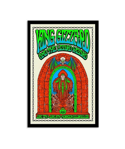 King Gizzard & The Lizard Wizard 2023 June 7 8 Morrison Colorado Poster