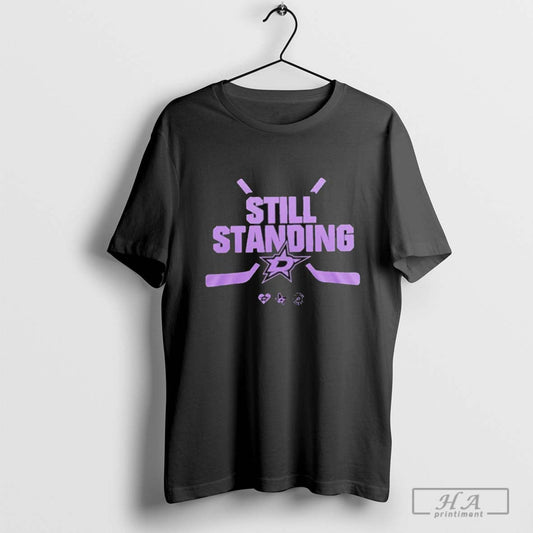 Still Standing Dallas Stars 2024 Hockey Fights x Cancer Night Shirt