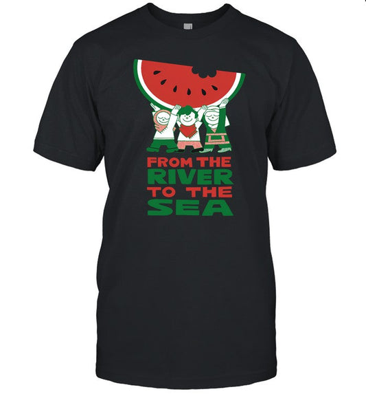Mich From The River To The Sea Watermelon Palestine Tee