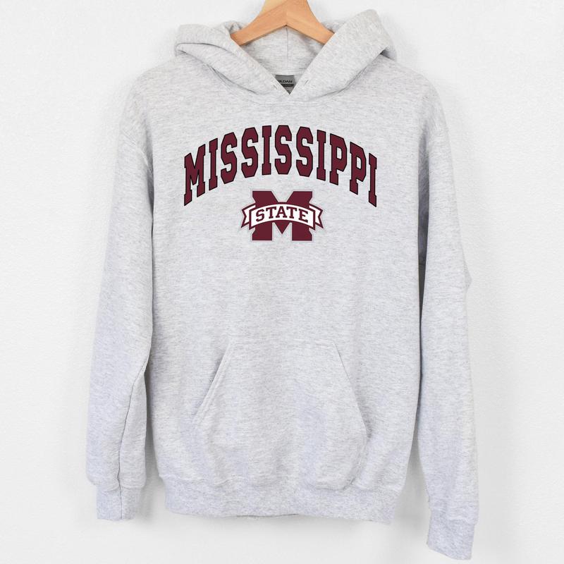 Mississippi State Bulldogs Vintage Football NCAA Sweatshirt | University Crewneck for Game Day | Unisex Cotton Tops