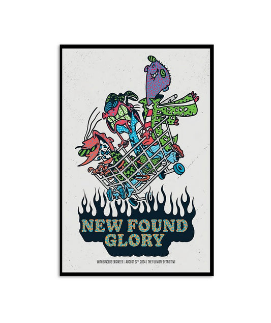 New Found Glory August 27 2024 The Filmore Detroit MI Poster
