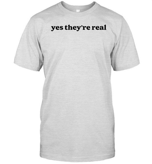 Paige Spiranac Wearing Yes They're Real Shirt