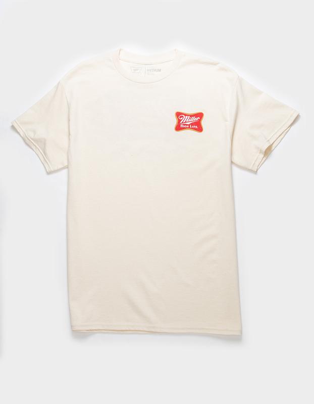 Miller High Life Mens Tee - 2 Side - Dynamic Prints - For Everyone - Extended Size Range - Fashion For All - Shades For Everyone