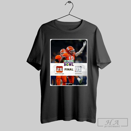 Poster Final Georgia Southern Vs Sam Houston 26 31 Rl Carrier New Orleans Bowl The Champs Of The 2024 T Shirt