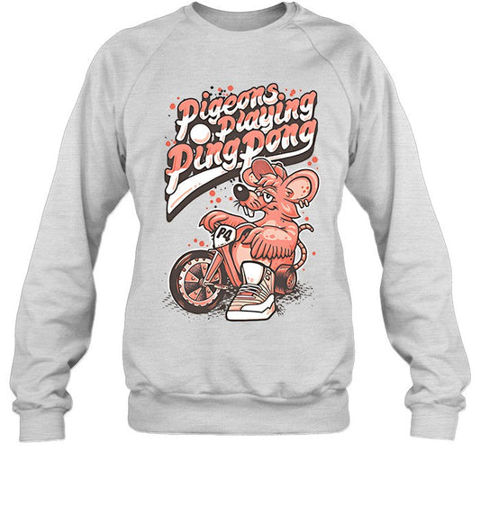 Limited Edition Pigeons Playing Ping Pong Motorcycle Rat Shirt