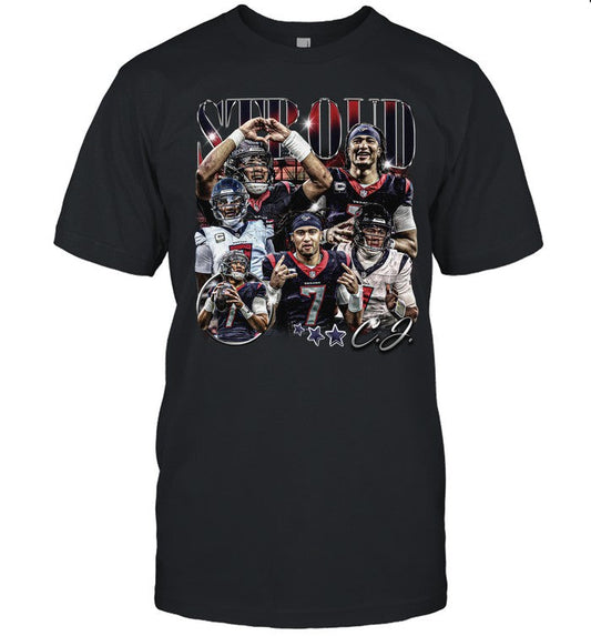 CJ Stroud Shirt, Football American Graphic Vintage, Football 90s Bootleg