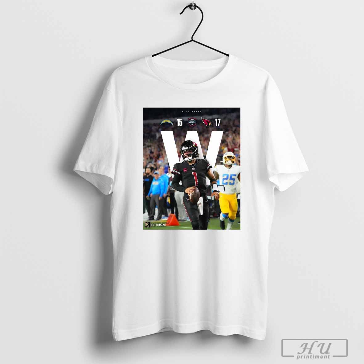 Poster Week Seven Los Angeles Chargers 15 â€“ 17 Arizona Cardinals Monday Night Football 2024 T-shirt