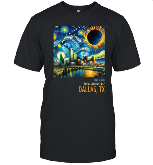 2024 Total Solar Eclipse Totality Dallas Texas T-Shirt