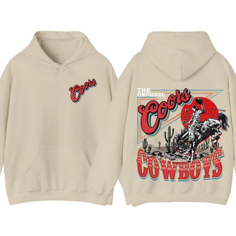 Coors Western Cowboy Hoodie, Sweatshirt,Vintage 90s Graphic Western Hoodie, Retro Coors Hoodie, Wild West Gift, Cool Gift