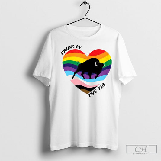 Pride In The 716 Buffalo Heart T Shirt