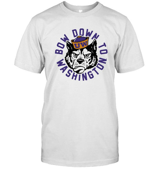 Simply Seattle Washington Huskies Bow Down T-Shirt_1