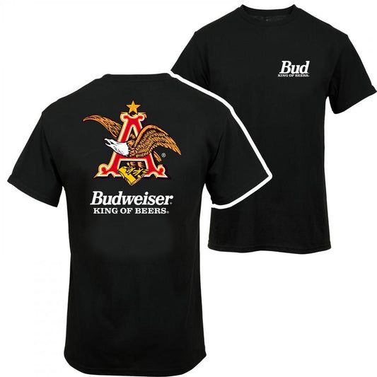 Budweiser Vintage Logo Red T-shirt - 2 Side - Fashion For All - Wide Color Selection - Size Inclusivity - Vibrant Patterns - Unisex Designs