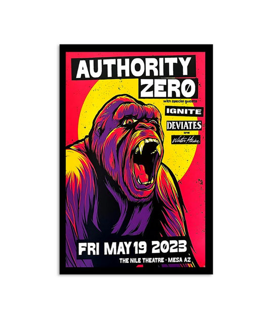 Poster Authority Zero May 19 2023 The Nile Theatre Mesa