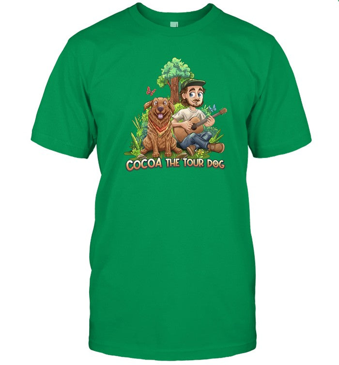 T-Shirt Stick Figure Cocoa The Tour Dog Limited